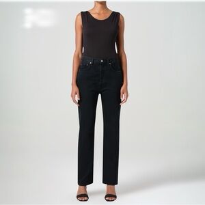 Agolde Black Straight Leg Women's Jeans